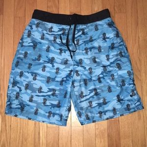 Broken Threads Pineapple Board Shorts